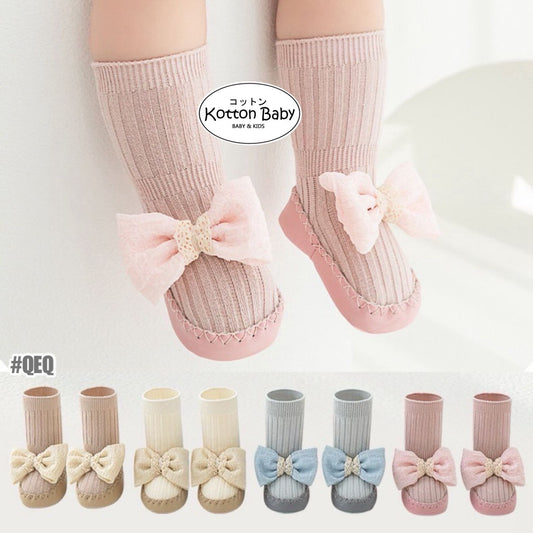 0-24bln KAOS KAKI PITA BOW ANTI SLIP PREWALKER SEPATU BAYI ANAK SHOES catalog QN QEQ