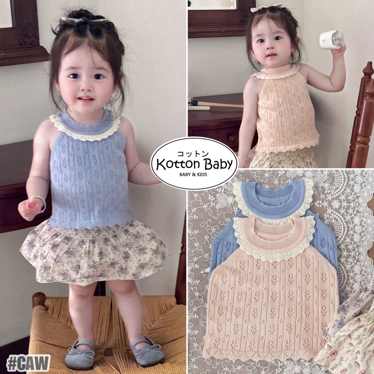 0-4 Thn | ATASAN BAJU KNIT RAJUT BAYI PAKAIAN ANAK PEREMPUAN catalog CTML CAW