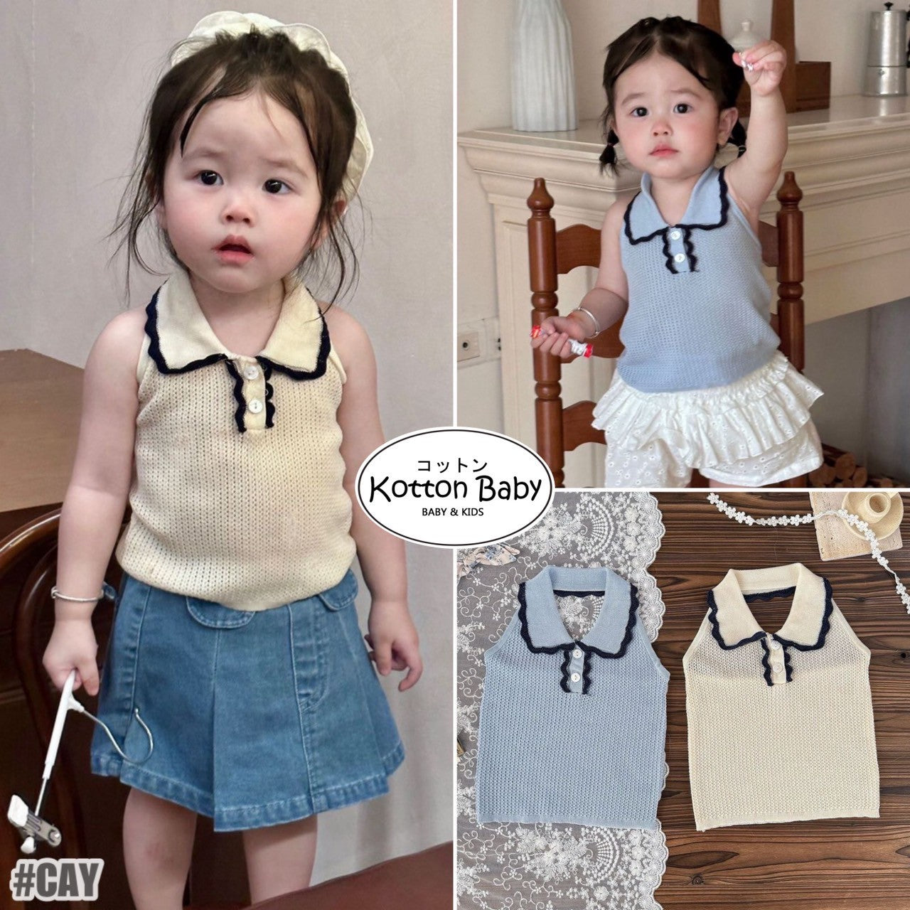 0-4 Thn | ATASAN BAJU KNIT RAJUT KAOS KEMEJA BAYI PAKAIAN ANAK PEREMPUAN catalog CTML CAY
