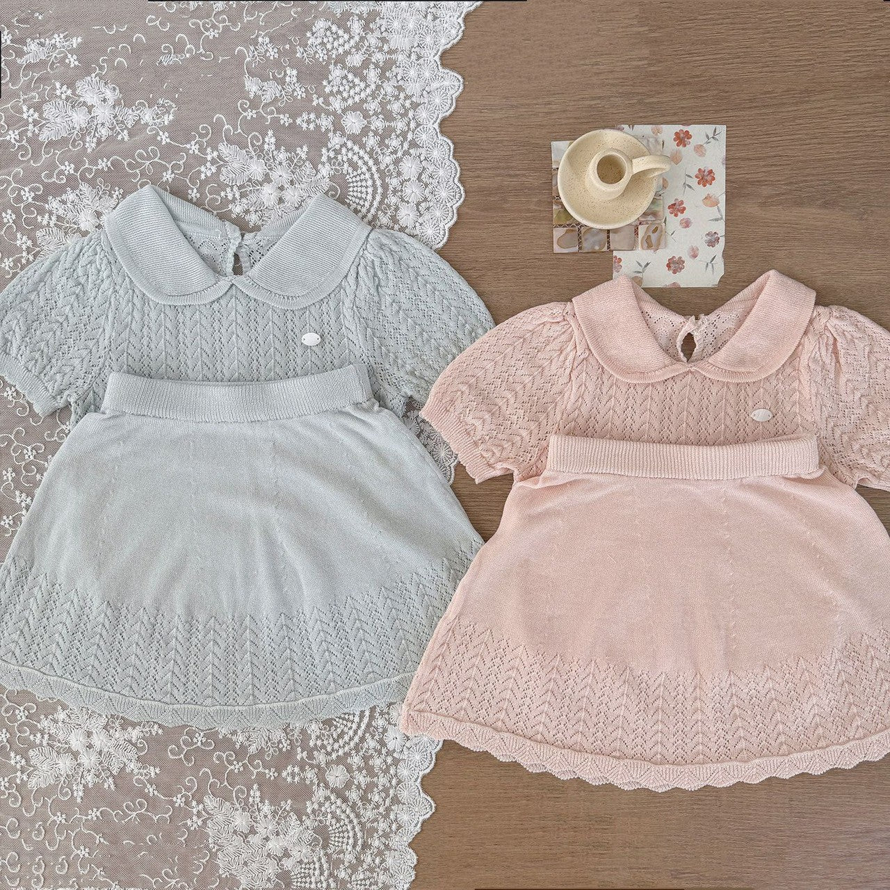 0-4 Thn | SETELAN BAJU + CELANA SET ATASAN KNIT BAYI ANAK PEREMPUAN BAJU PAKAIAN ANAK Catalog CTML CAX
