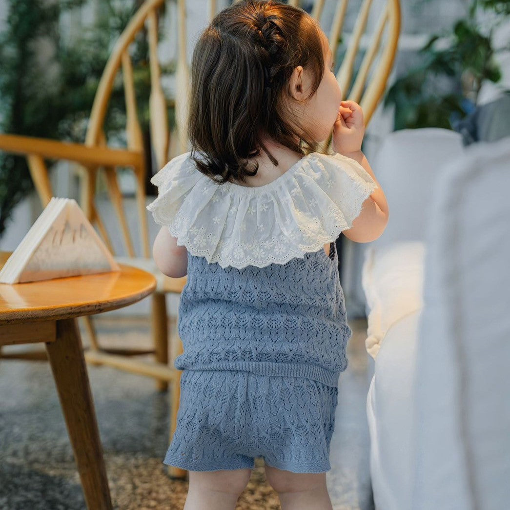 0-4 Thn | SETELAN BAJU + CELANA SET ATASAN KNIT BAYI ANAK PEREMPUAN BAJU PAKAIAN ANAK Catalog CTML CAZ