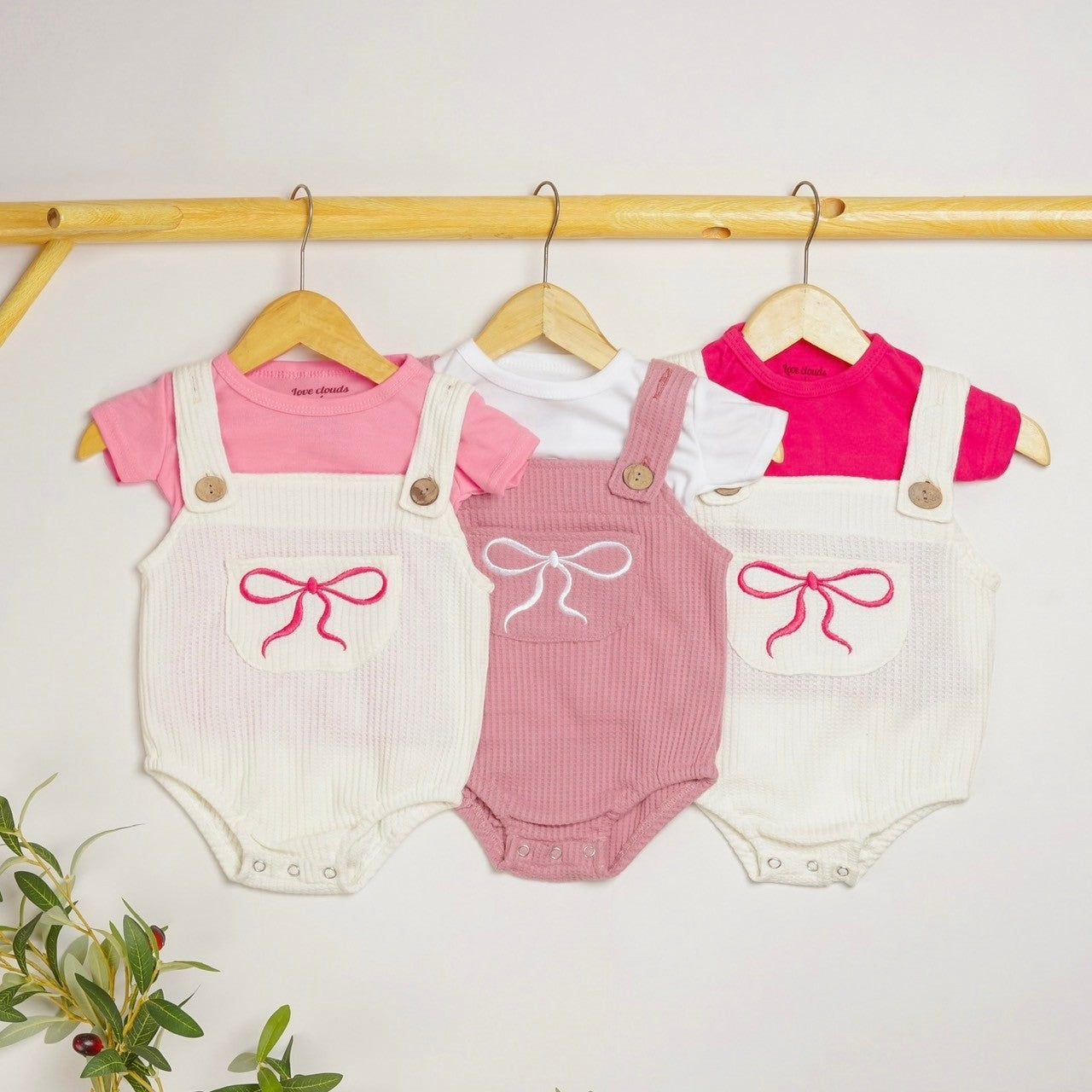 TINYME 0-18 bln || Set Jumpsuit Overall + Kaos  Celana Kodok Gantung Luaran Anak Bayi Catalog TMTM CARROL