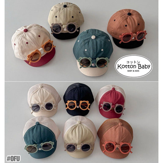 1-5 thn | TOPI BASEBALL UNIK KACAMATA ANAK BAYI KARAKTER LUCU LAKI-LAKI CATALOG OIMG OFU