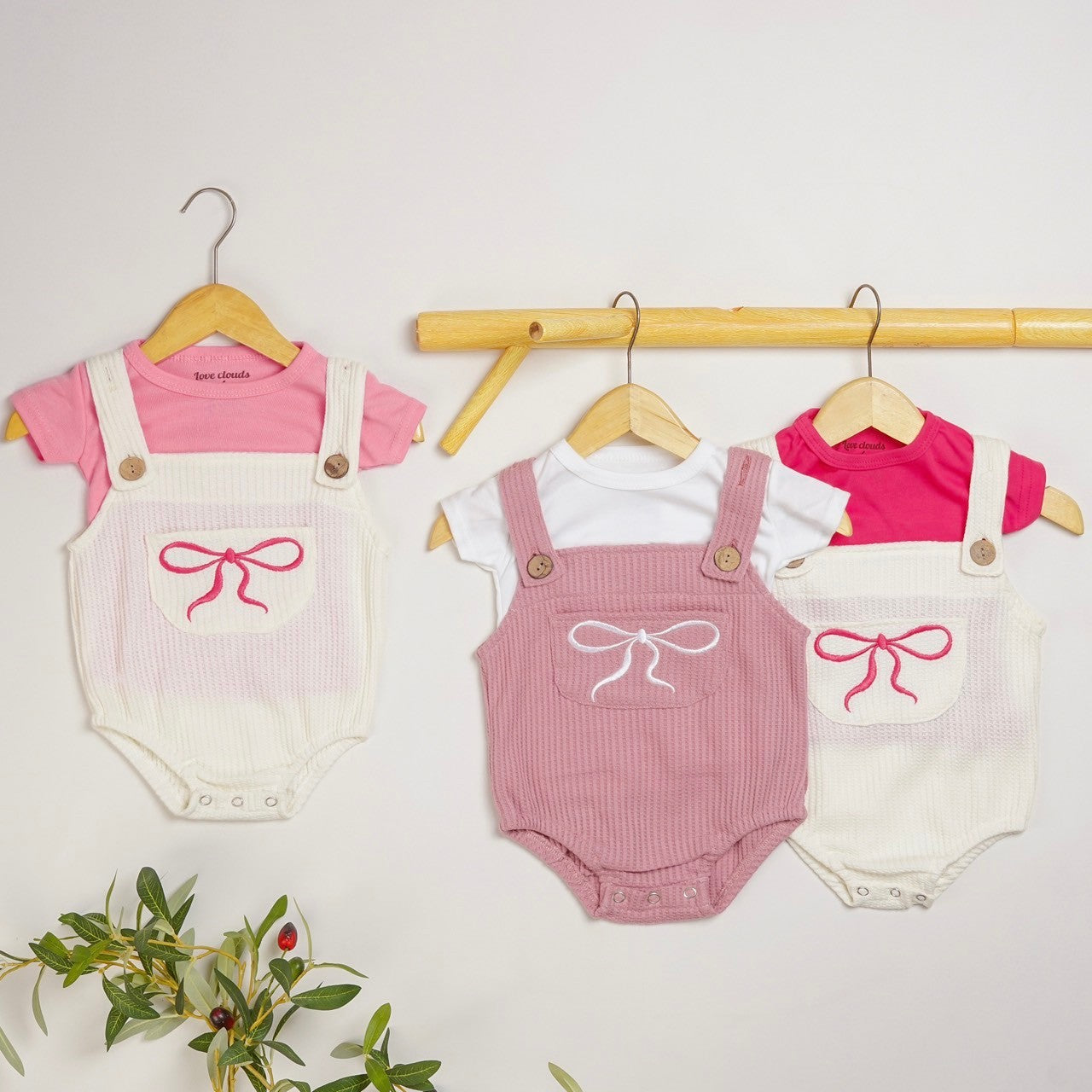 TINYME 0-18 bln || Set Jumpsuit Overall + Kaos  Celana Kodok Gantung Luaran Anak Bayi Catalog TMTM CARROL