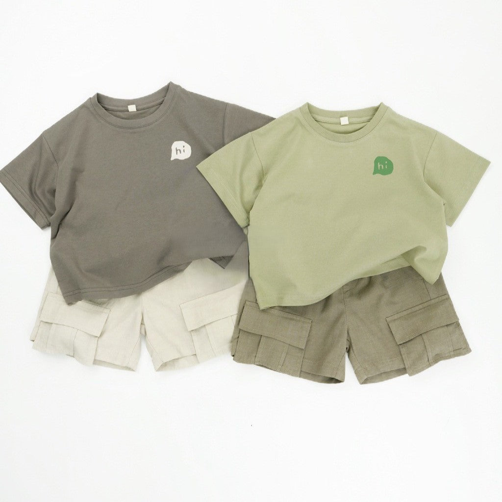 1-5thn | Tshirt Kaos Korea Basic Lengan Pendek Unisex Pakaian Bayi KQHZ catalog KBF