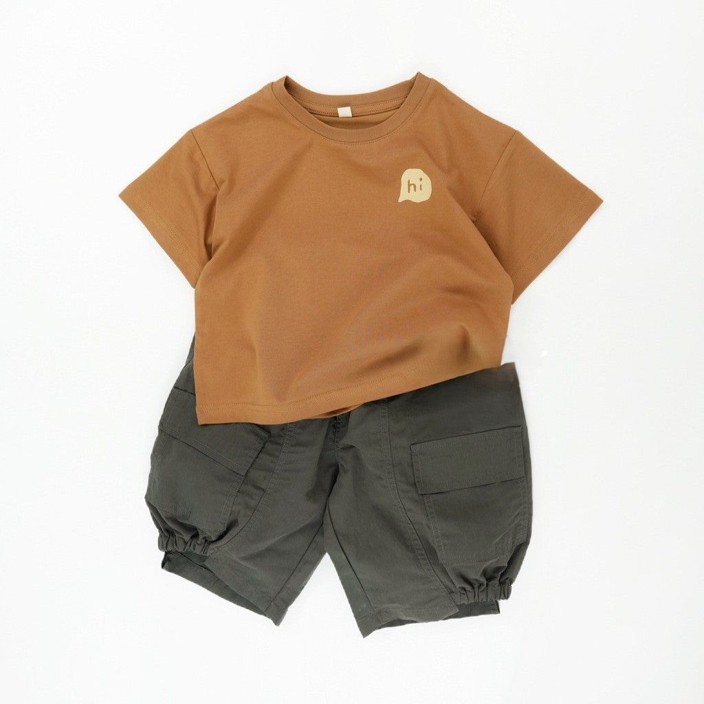 1-5thn | Tshirt Kaos Korea Basic Lengan Pendek Unisex Pakaian Bayi KQHZ catalog KBF