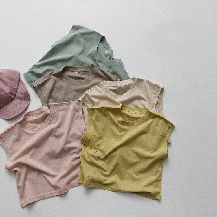 1-5thn | Tshirt Kaos Korea Basic Oblong Kutang Anak Laki-laki Pakaian Bayi KQHZ catalog KBA