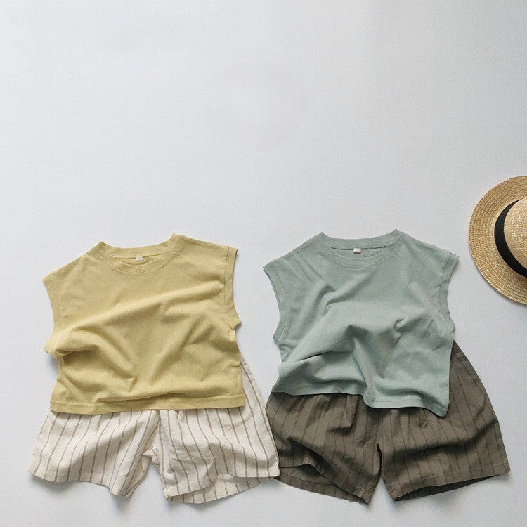 1-5thn | Tshirt Kaos Korea Basic Oblong Kutang Anak Laki-laki Pakaian Bayi KQHZ catalog KBA