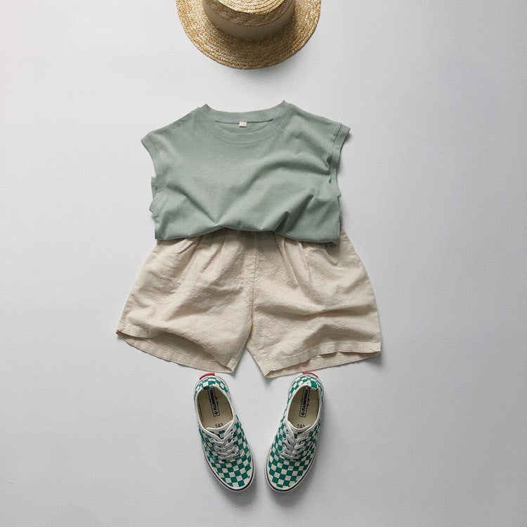 1-5thn | Tshirt Kaos Korea Basic Oblong Kutang Anak Laki-laki Pakaian Bayi KQHZ catalog KBA