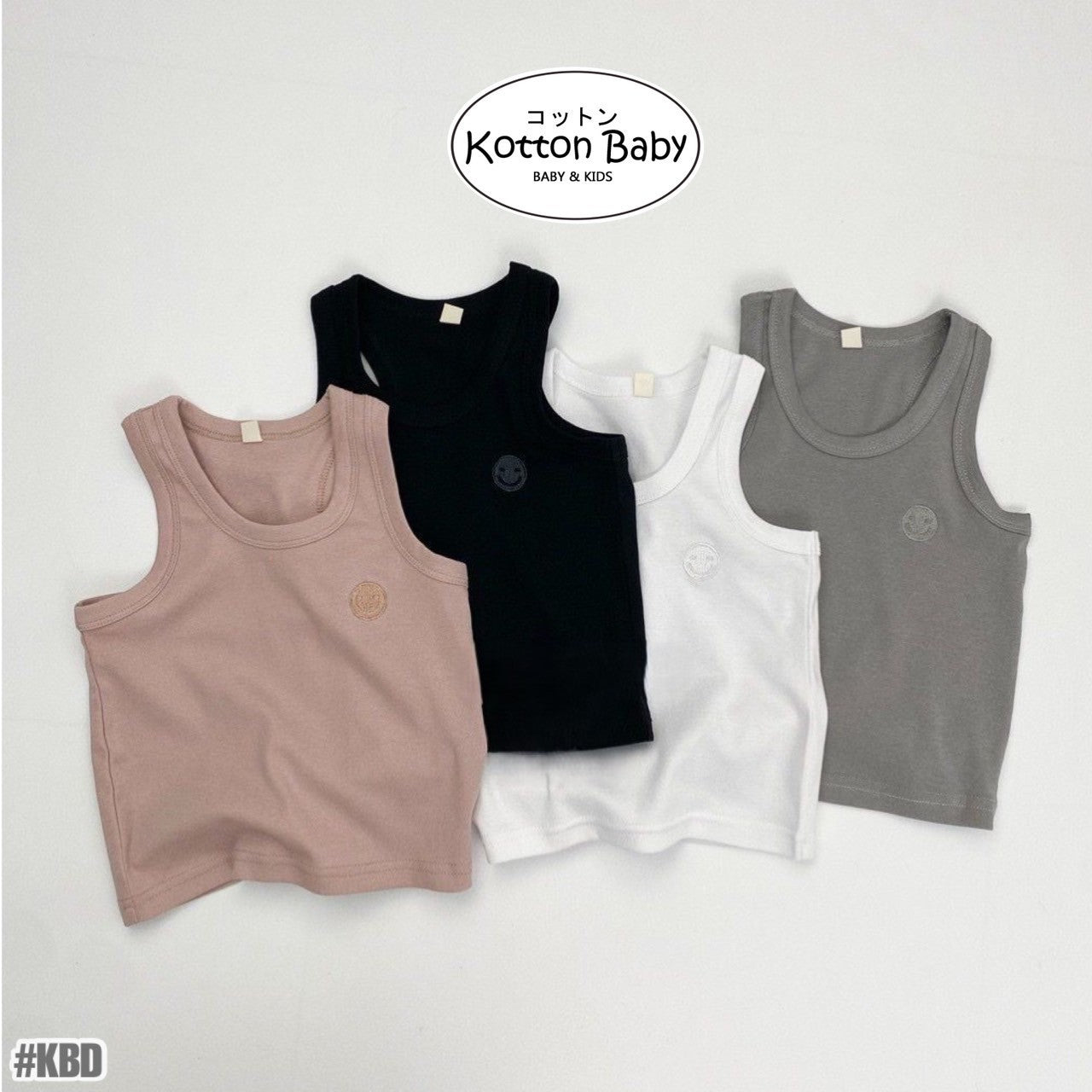 1-5thn | Tshirt Kaos Korea Singlet Basic Oblong Kutang Anak Laki-laki Pakaian Bayi KQHZ catalog KBD