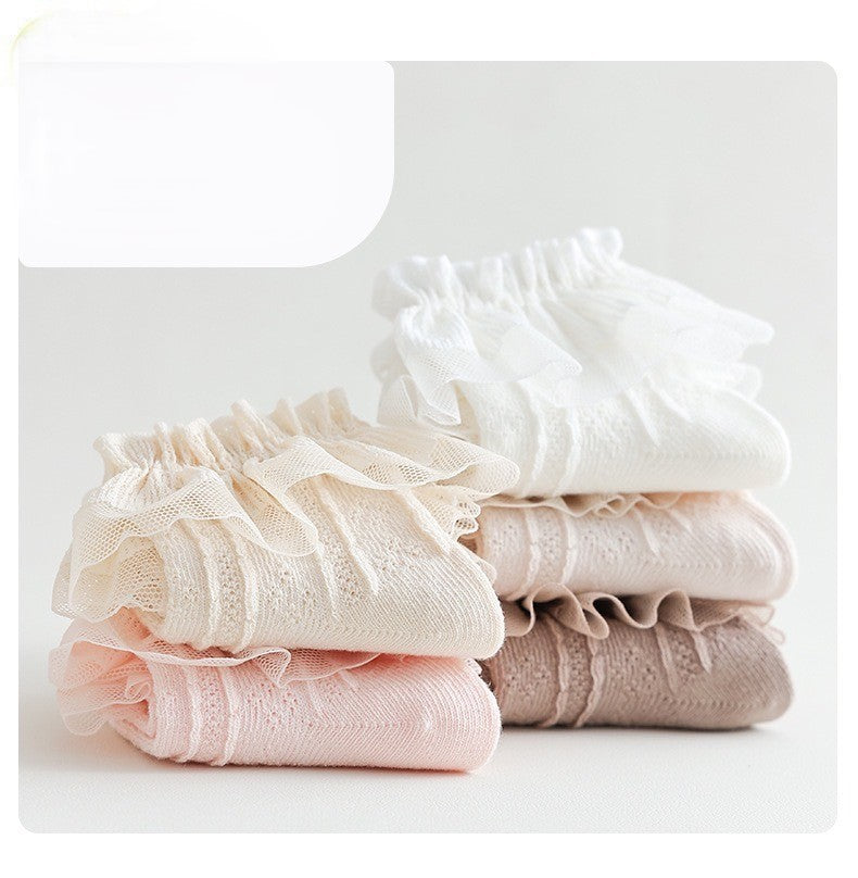 0-5 thn | KAOS KAKI RUFFLE BAYI ANAK IMPOR NEWBORN SOCKS PEREMPUAN Catalog QN QDA