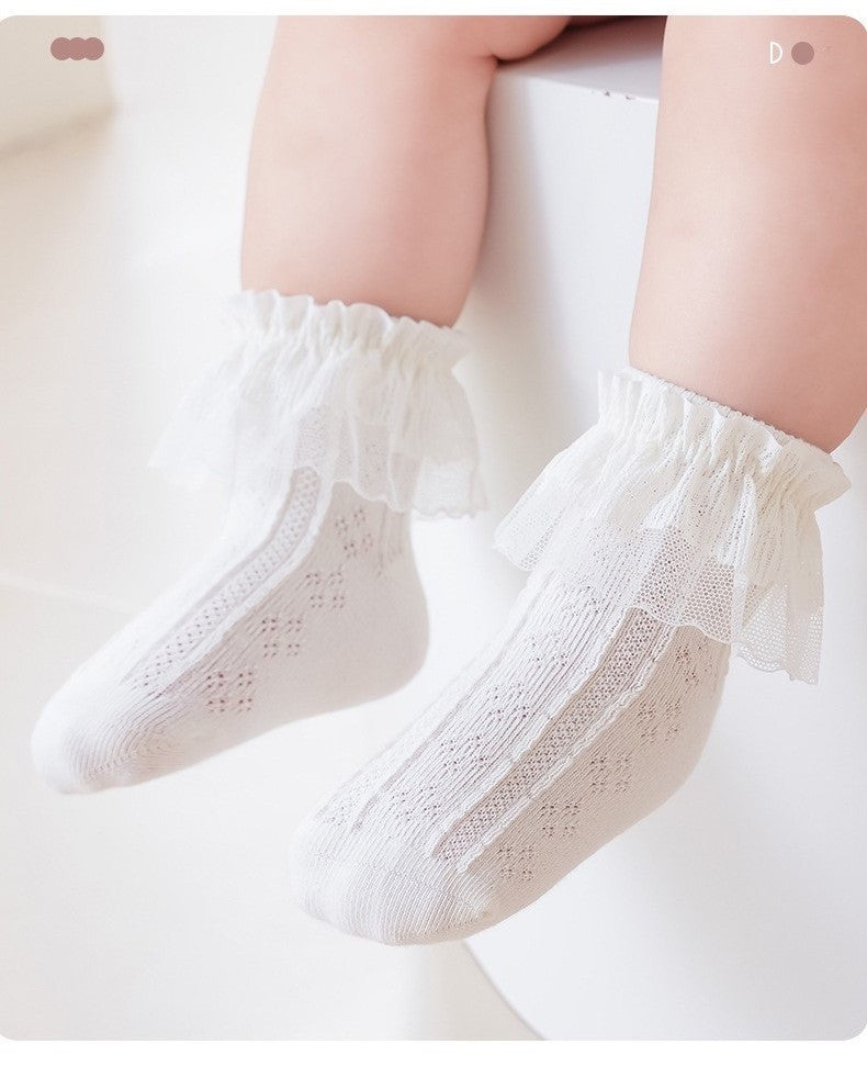 0-5 thn | KAOS KAKI RUFFLE BAYI ANAK IMPOR NEWBORN SOCKS PEREMPUAN Catalog QN QDA
