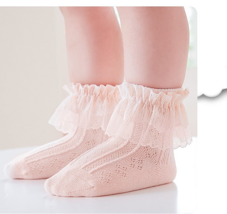 0-5 thn | KAOS KAKI RUFFLE BAYI ANAK IMPOR NEWBORN SOCKS PEREMPUAN Catalog QN QDA