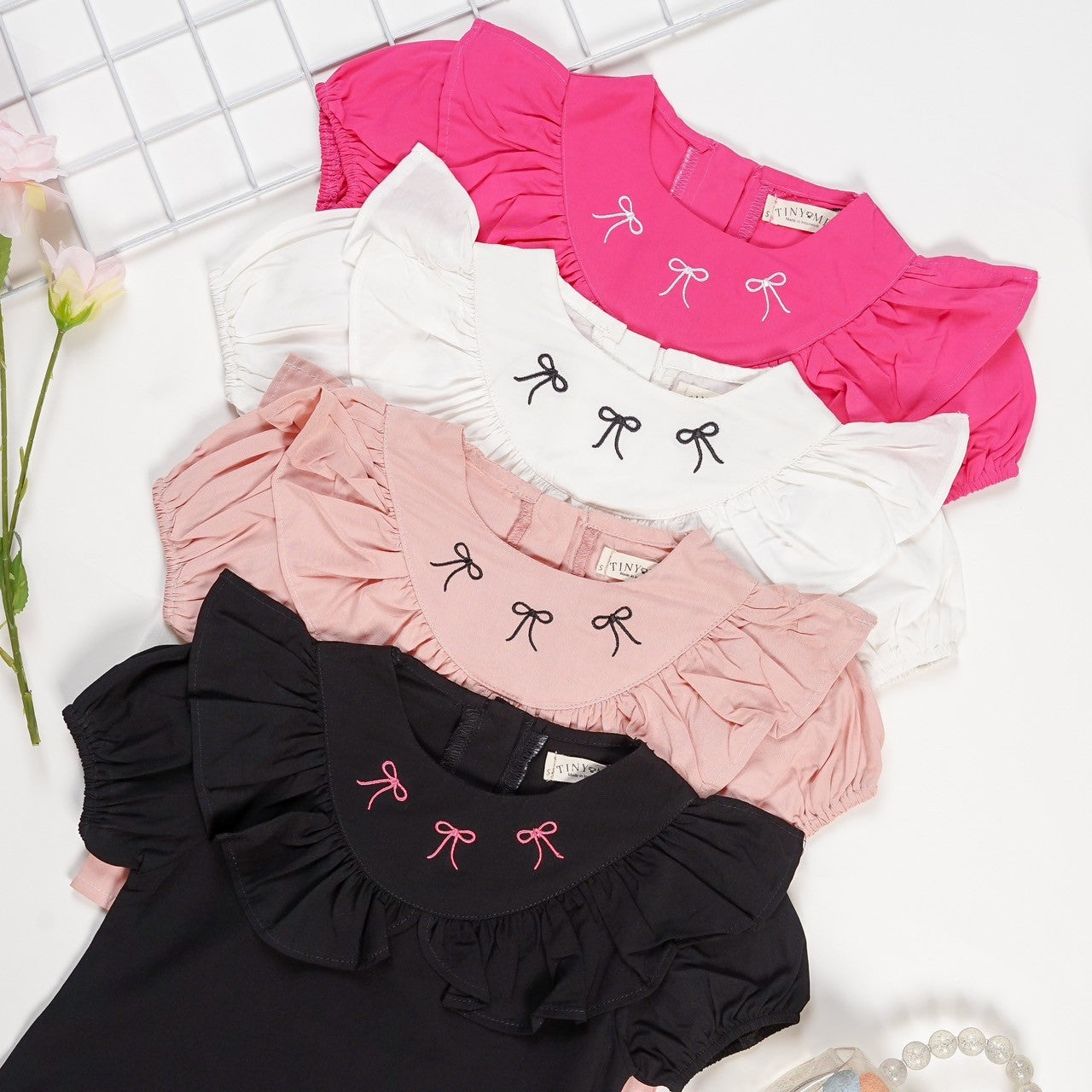 TINYME 0-4 thn || ATASAN PEPLUM TOP KAOS BAYI ANAK CASUAL catalog TMTM DAISY