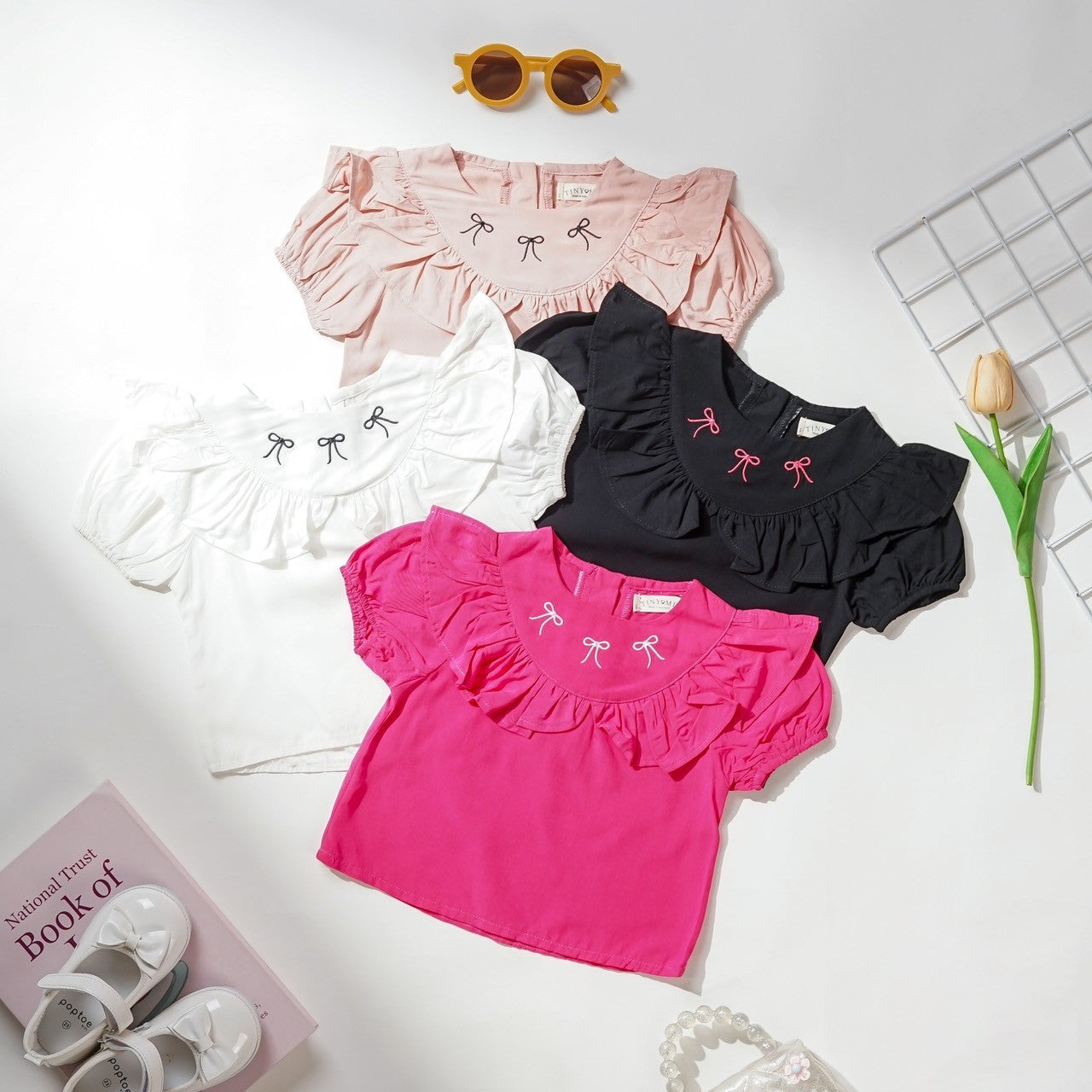 TINYME 0-4 thn || ATASAN PEPLUM TOP KAOS BAYI ANAK CASUAL catalog TMTM DAISY