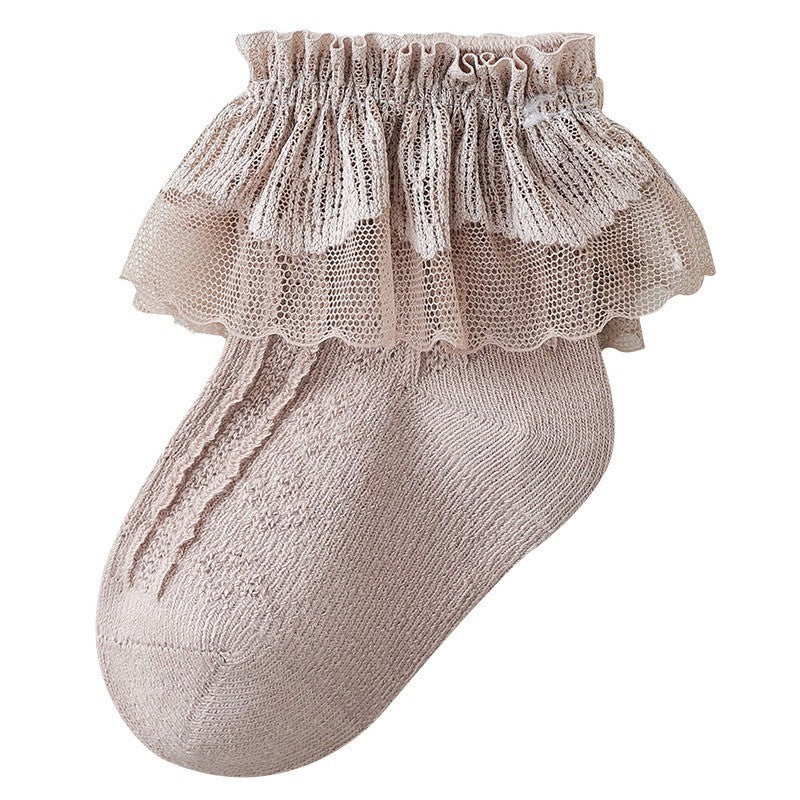 0-5 thn | KAOS KAKI RUFFLE BAYI ANAK IMPOR NEWBORN SOCKS PEREMPUAN Catalog QN QDA