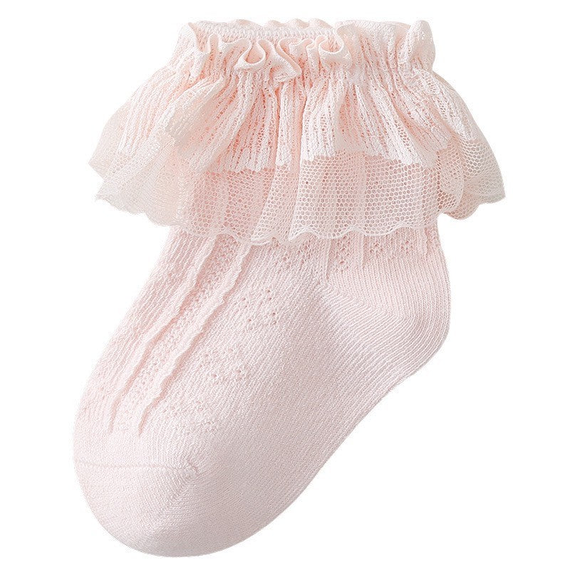 0-5 thn | KAOS KAKI RUFFLE BAYI ANAK IMPOR NEWBORN SOCKS PEREMPUAN Catalog QN QDA