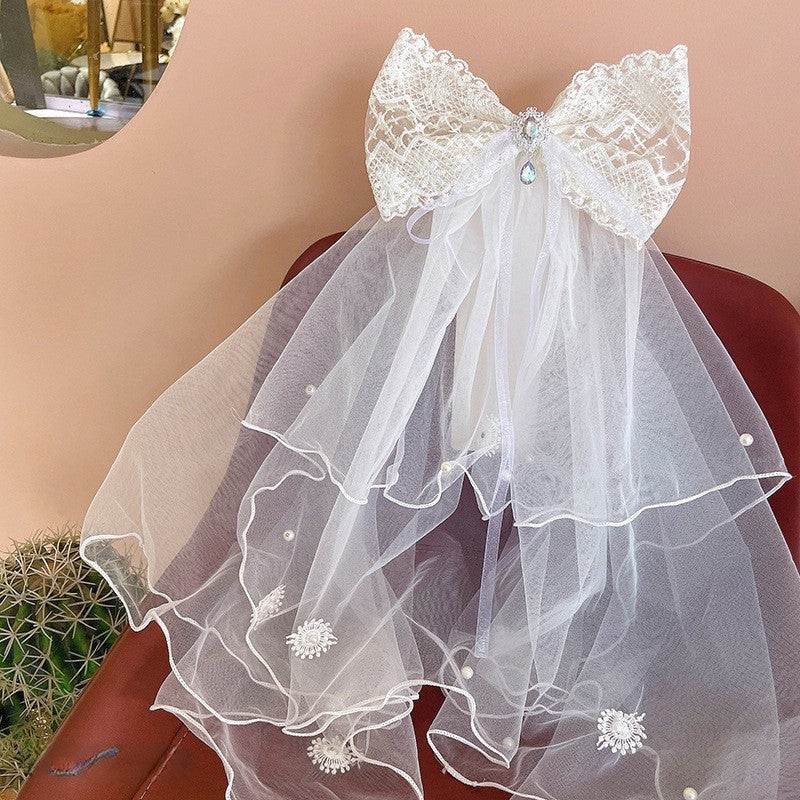 Big Bow Jepitan rambut lace princess | Pita Rambut | jepit bayi anak aksesoris kepala perempuan FU