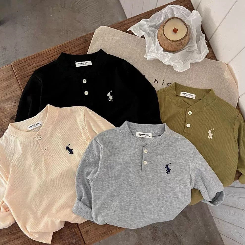 2-6thn | Tshirt Kaos Korea Basic Lengan Panjang Oblong Anak Laki-laki Pakaian Bayi TXY catalog XAZ