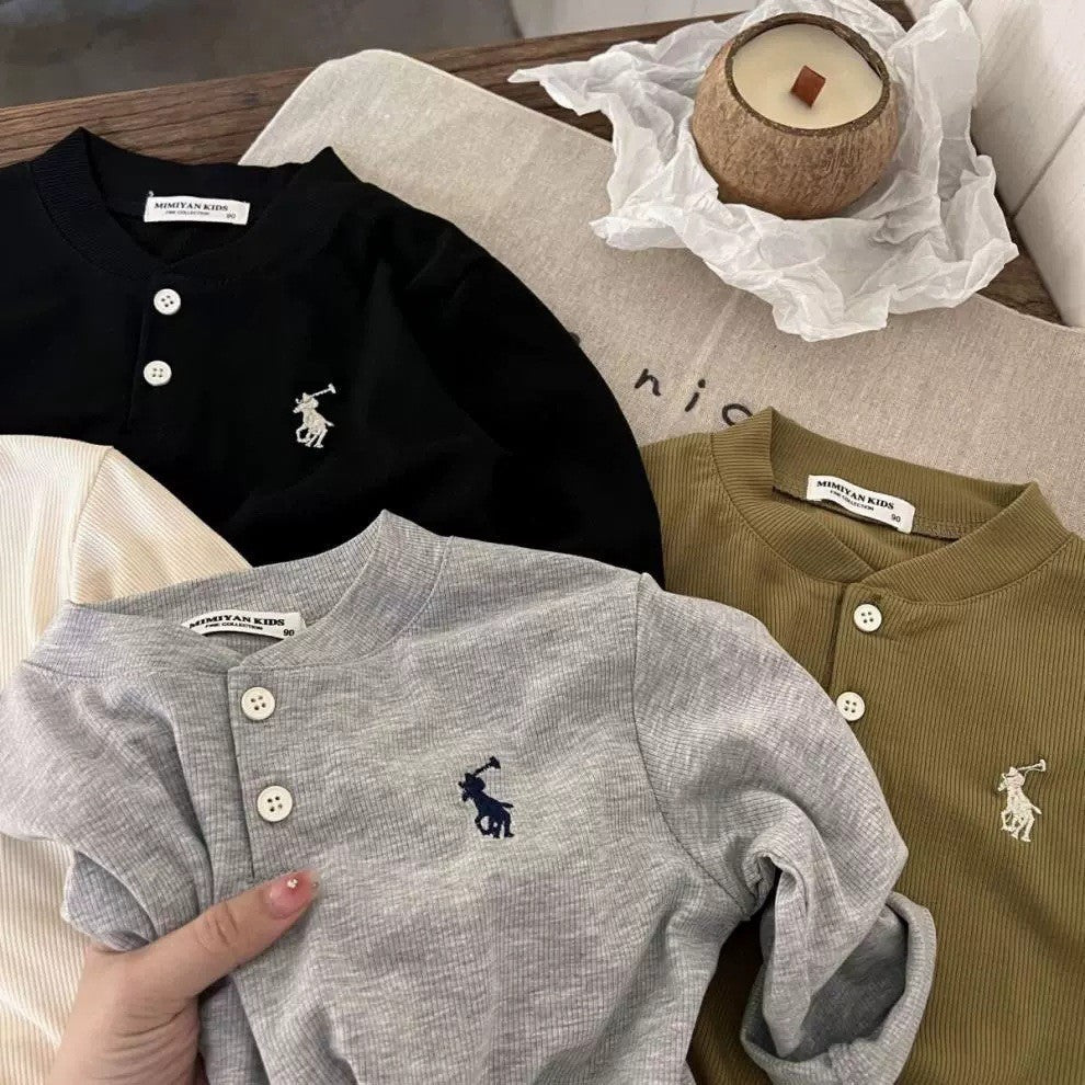 2-6thn | Tshirt Kaos Korea Basic Lengan Panjang Oblong Anak Laki-laki Pakaian Bayi TXY catalog XAZ