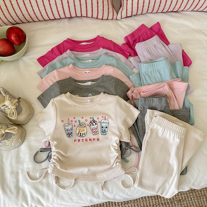 2-6 thn ||SETELAN BAJU + CELANA PANJANG (1 set) ANAK JALAN CASUAL BAJU ATASAN catalog NXTY TBT