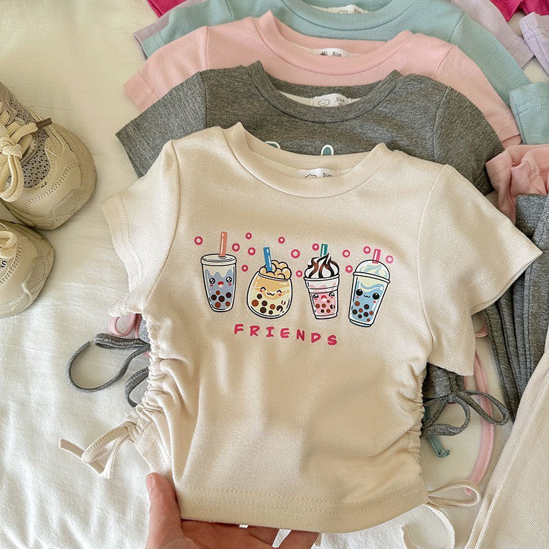 2-6 thn ||SETELAN BAJU + CELANA PANJANG (1 set) ANAK JALAN CASUAL BAJU ATASAN catalog NXTY TBT