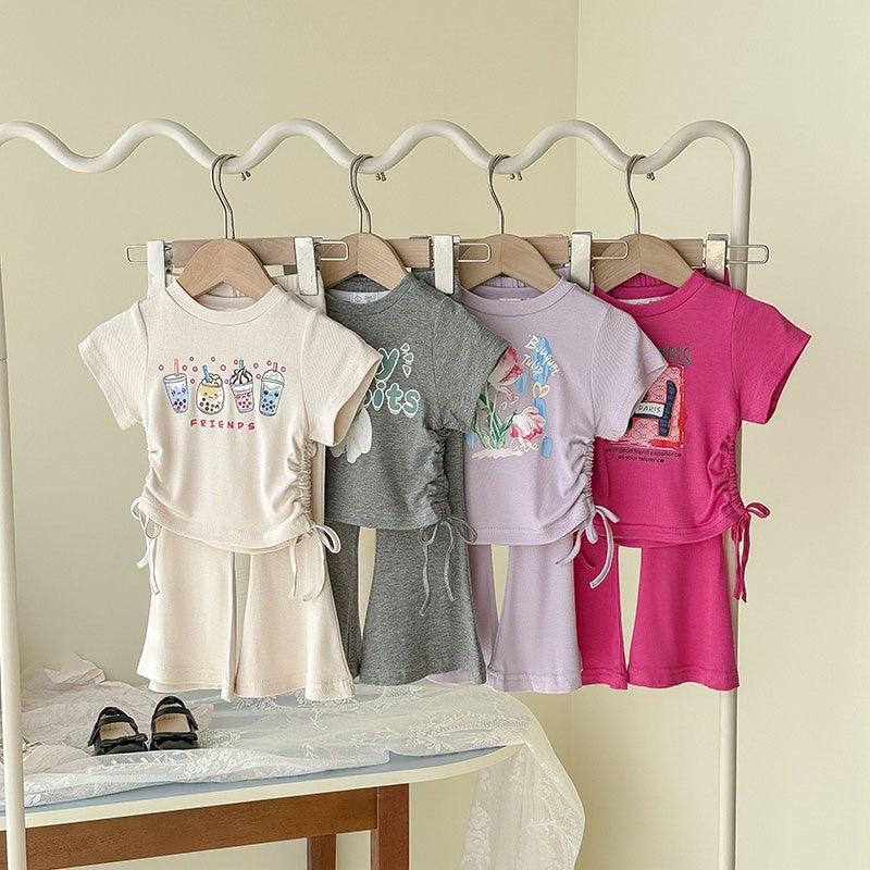 2-6 thn ||SETELAN BAJU + CELANA PANJANG (1 set) ANAK JALAN CASUAL BAJU ATASAN catalog NXTY TBT