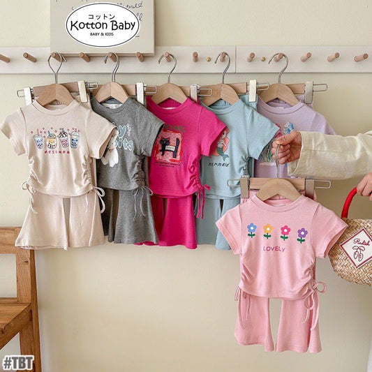2-6 thn ||SETELAN BAJU + CELANA PANJANG (1 set) ANAK JALAN CASUAL BAJU ATASAN catalog NXTY TBT