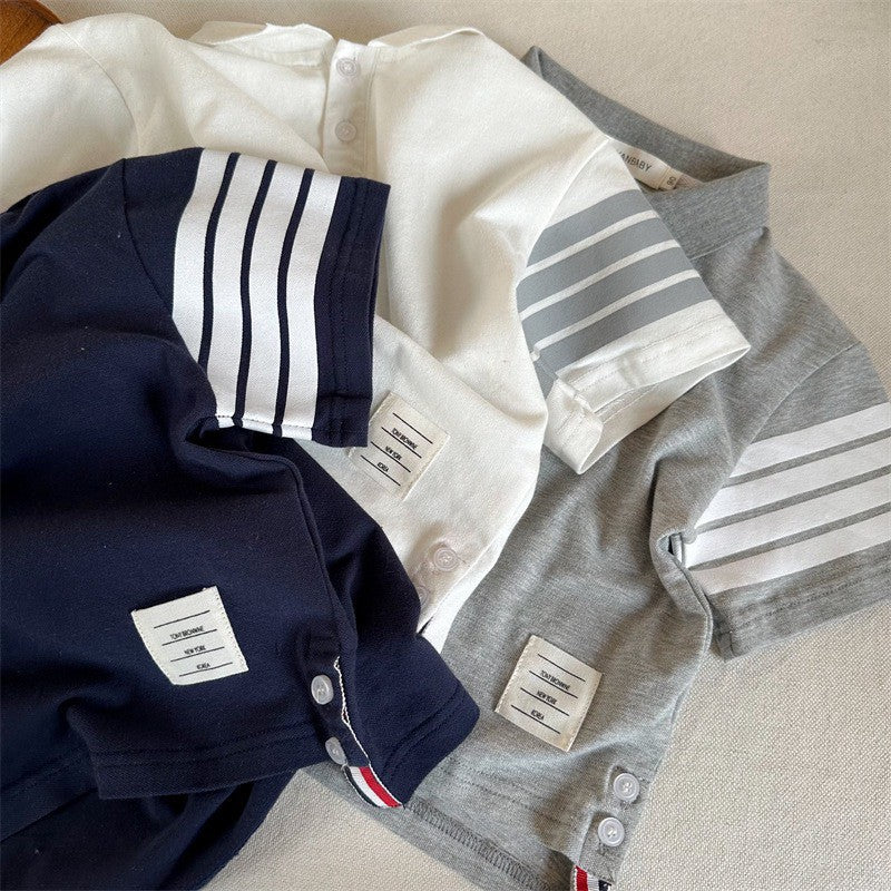 2-6thn | Tshirt Kaos Korea Basic Lengan Pendek kerah Anak Laki-laki Pakaian Bayi TXY catalog XBK