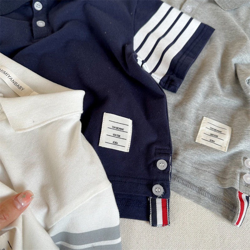 2-6thn | Tshirt Kaos Korea Basic Lengan Pendek kerah Anak Laki-laki Pakaian Bayi TXY catalog XBK