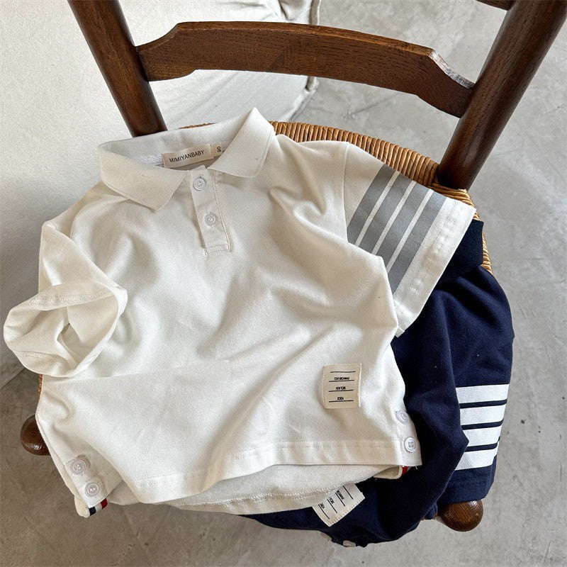 2-6thn | Tshirt Kaos Korea Basic Lengan Pendek kerah Anak Laki-laki Pakaian Bayi TXY catalog XBK