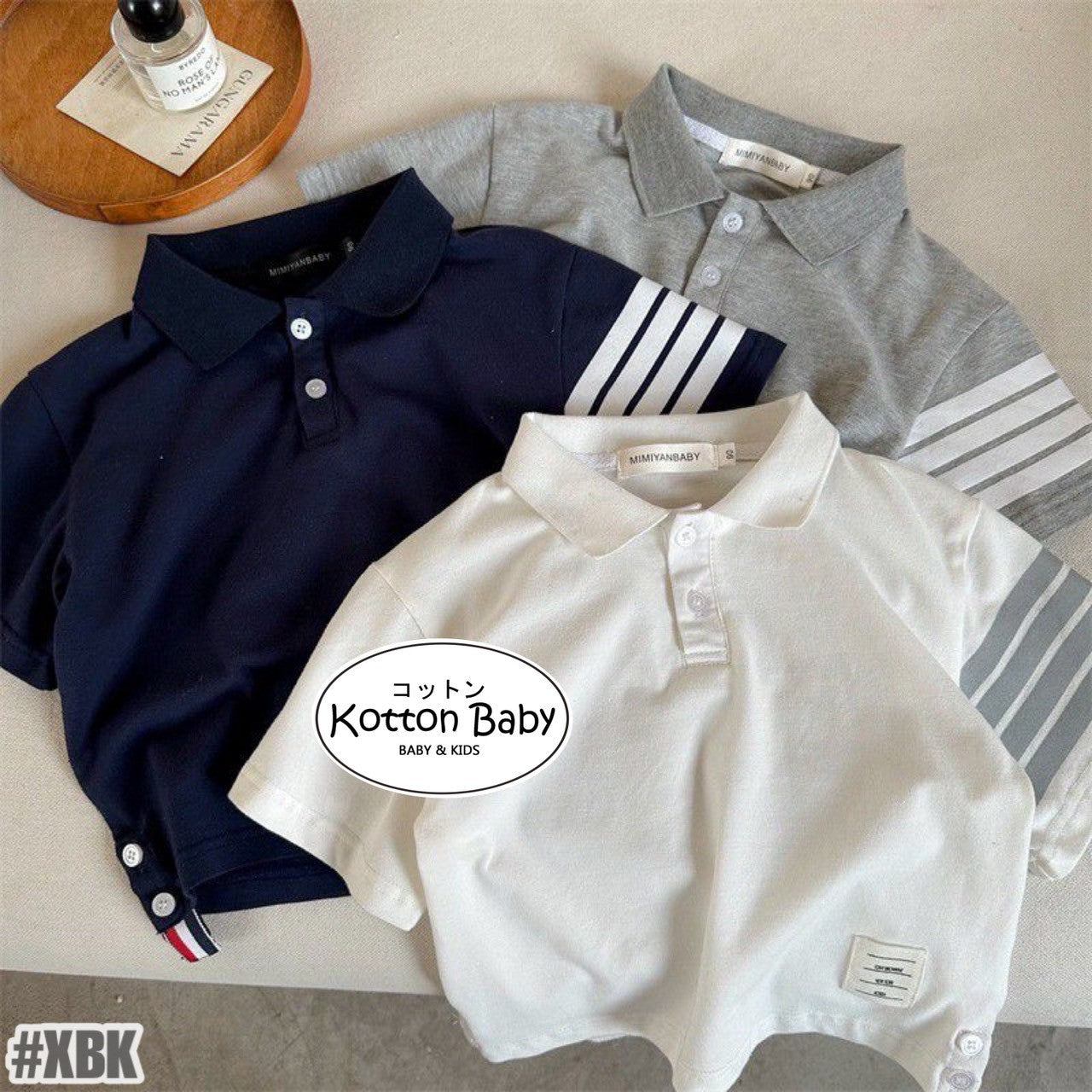 2-6thn | Tshirt Kaos Korea Basic Lengan Pendek kerah Anak Laki-laki Pakaian Bayi TXY catalog XBK