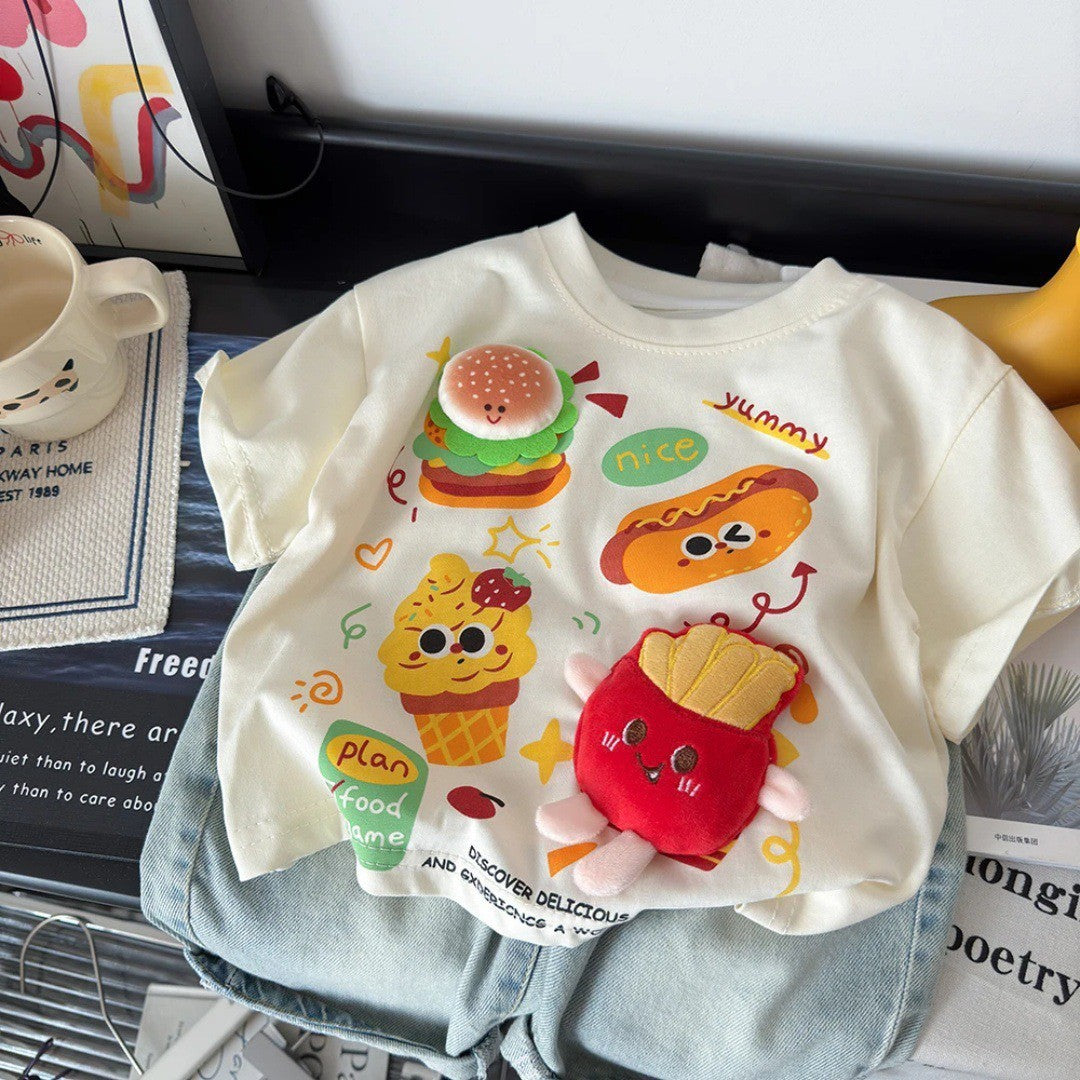 2-6thn | Tshirt Kaos Korea Basic Lengan Pendek Oblong karakter Anak Laki-laki Pakaian Bayi TXY catalog XBH