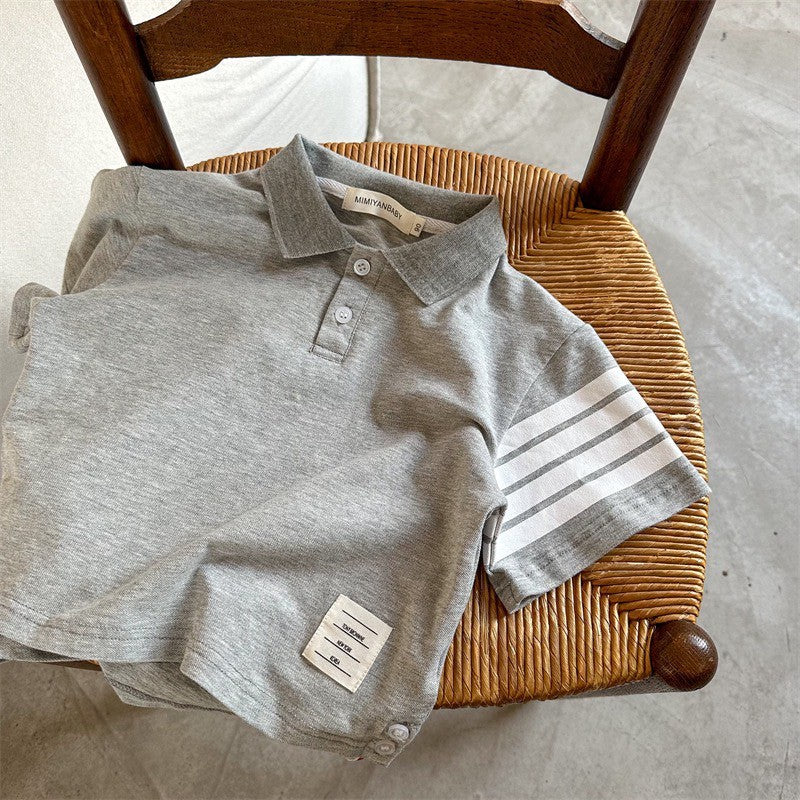 2-6thn | Tshirt Kaos Korea Basic Lengan Pendek kerah Anak Laki-laki Pakaian Bayi TXY catalog XBK