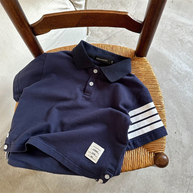 2-6thn | Tshirt Kaos Korea Basic Lengan Pendek kerah Anak Laki-laki Pakaian Bayi TXY catalog XBK