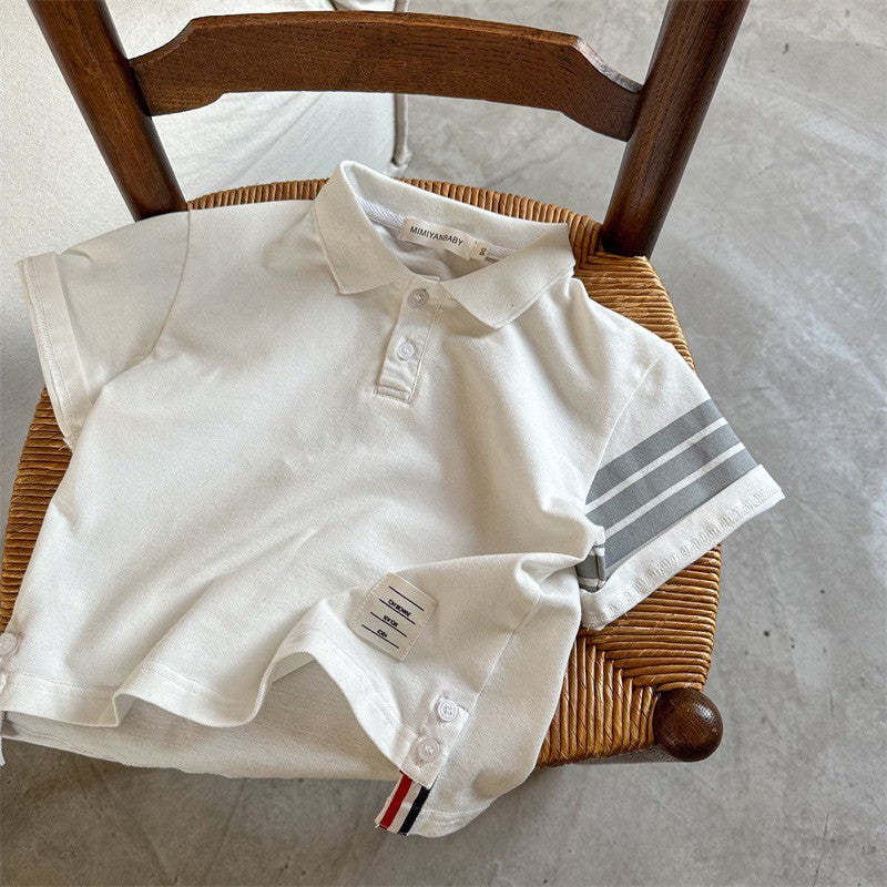 2-6thn | Tshirt Kaos Korea Basic Lengan Pendek kerah Anak Laki-laki Pakaian Bayi TXY catalog XBK