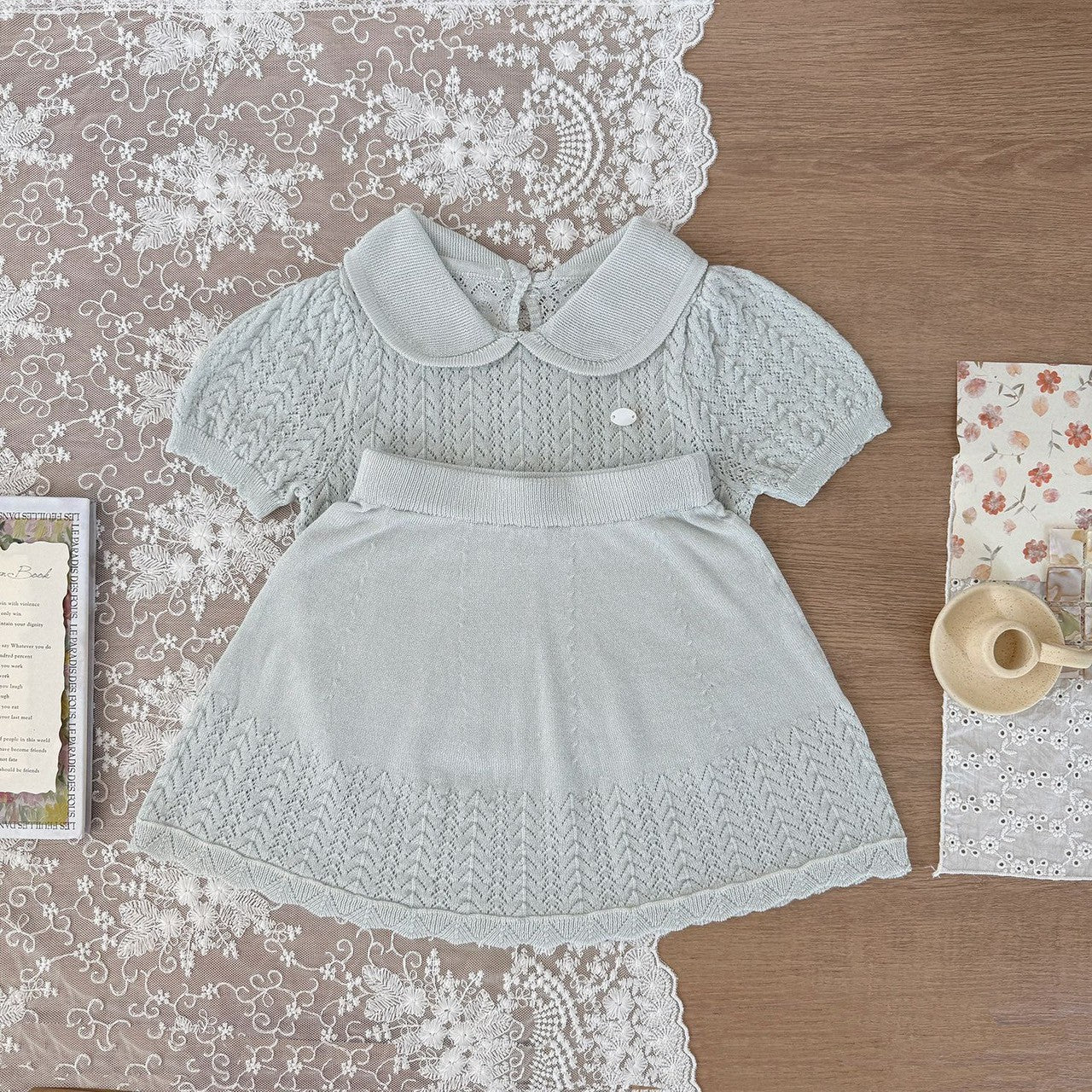 0-4 Thn | SETELAN BAJU + CELANA SET ATASAN KNIT BAYI ANAK PEREMPUAN BAJU PAKAIAN ANAK Catalog CTML CAX