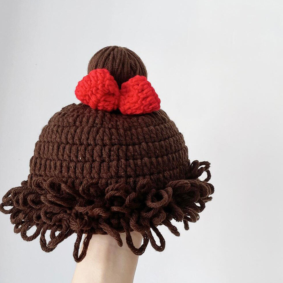 0-3 thn || Topi Wig Korea Bayi Rambut Palsu Newborn Anak Polos Kupluk Karakter Lucu Emen Anak Impor Catalog OIMG OK