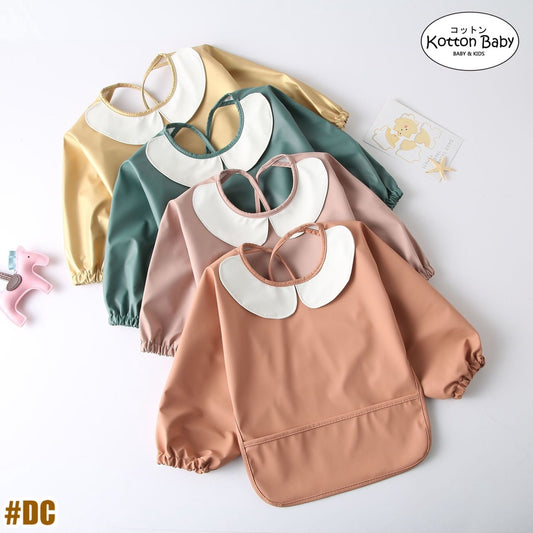 BIB BAYI BAJU BLW LENGAN PANJANG / BABY SILICONE CELEMEK MAKAN MPASI / SLABBER / TATAKAN AIR LIUR DQIN DC catalog