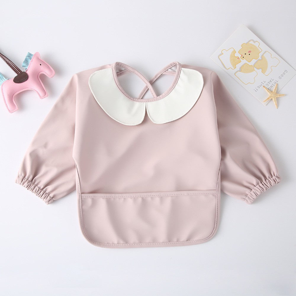 BIB BAYI BAJU BLW LENGAN PANJANG / BABY SILICONE CELEMEK MAKAN MPASI / SLABBER / TATAKAN AIR LIUR DQIN DC catalog