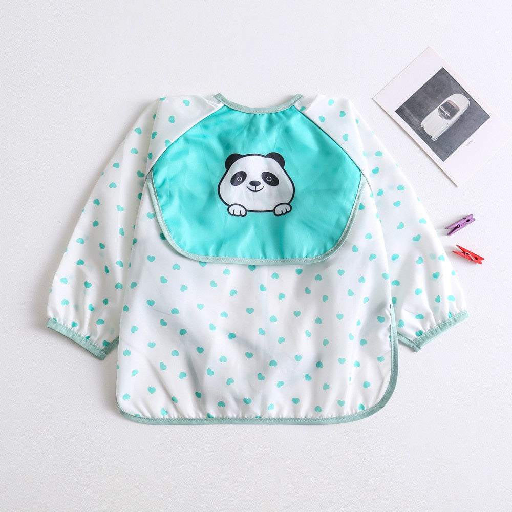 BIB BAYI BAJU BLW LENGAN PANJANG / BABY SILICONE CELEMEK MAKAN MPASI / SLABBER / TATAKAN AIR LIUR DQIN DA catalog