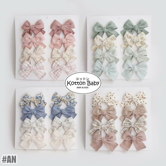 (isi 4psg) Set Jepitan rambut | Pita Rambut | bayi anak bunga import perempuan aksesoris catalog ATSP AN