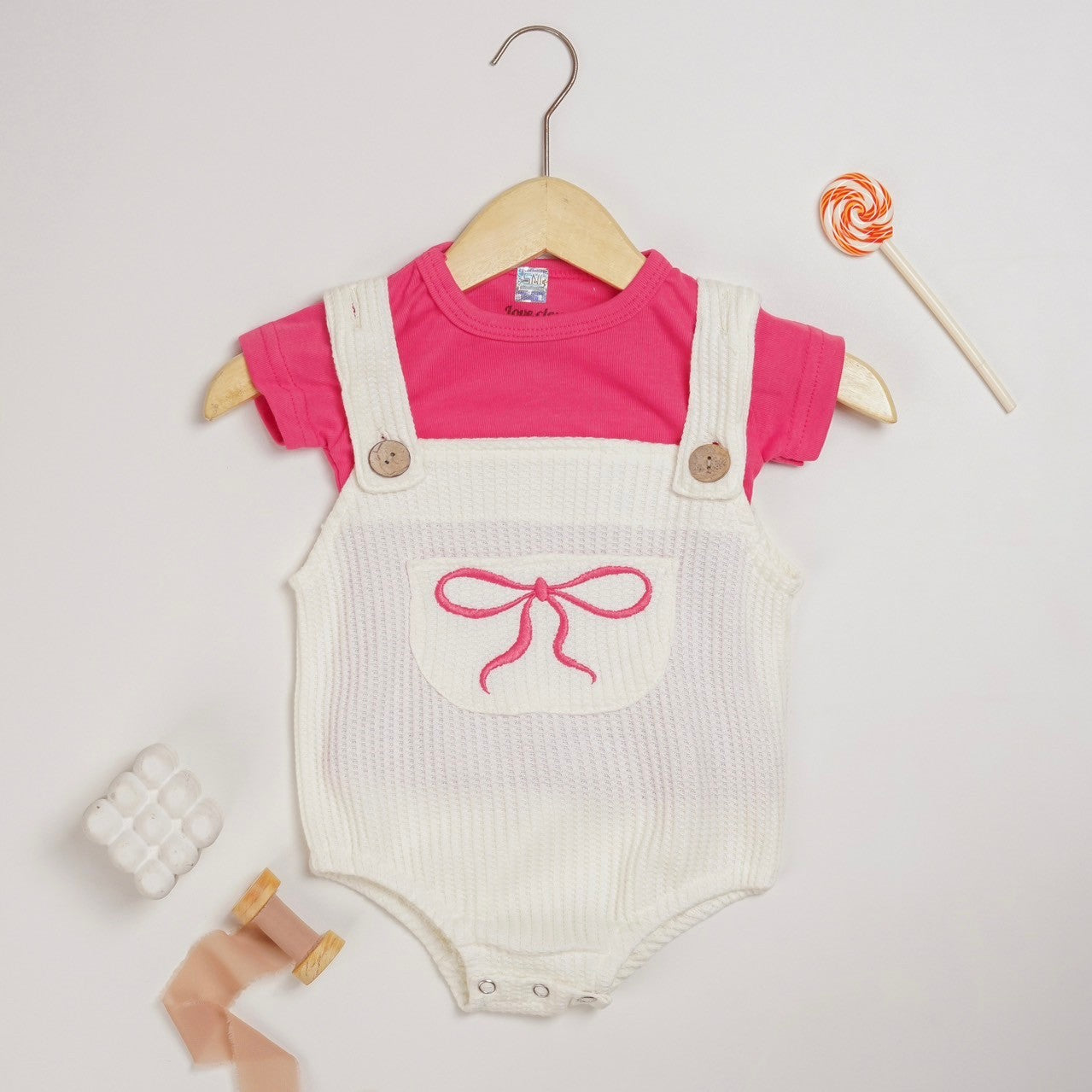 TINYME 0-18 bln || Set Jumpsuit Overall + Kaos  Celana Kodok Gantung Luaran Anak Bayi Catalog TMTM CARROL