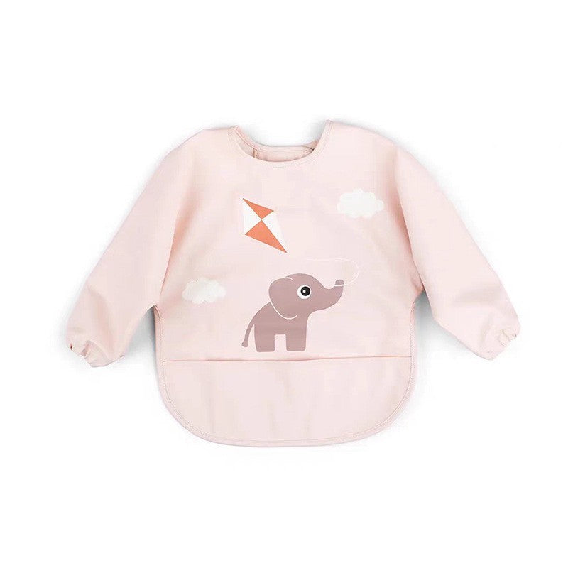 BIB BAYI BAJU BLW LENGAN PANJANG / BABY SILICONE CELEMEK MAKAN MPASI / SLABBER / TATAKAN AIR LIUR CATALOG DQIN DAi