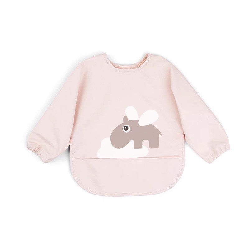 BIB BAYI BAJU BLW LENGAN PANJANG / BABY SILICONE CELEMEK MAKAN MPASI / SLABBER / TATAKAN AIR LIUR CATALOG DQIN DAi