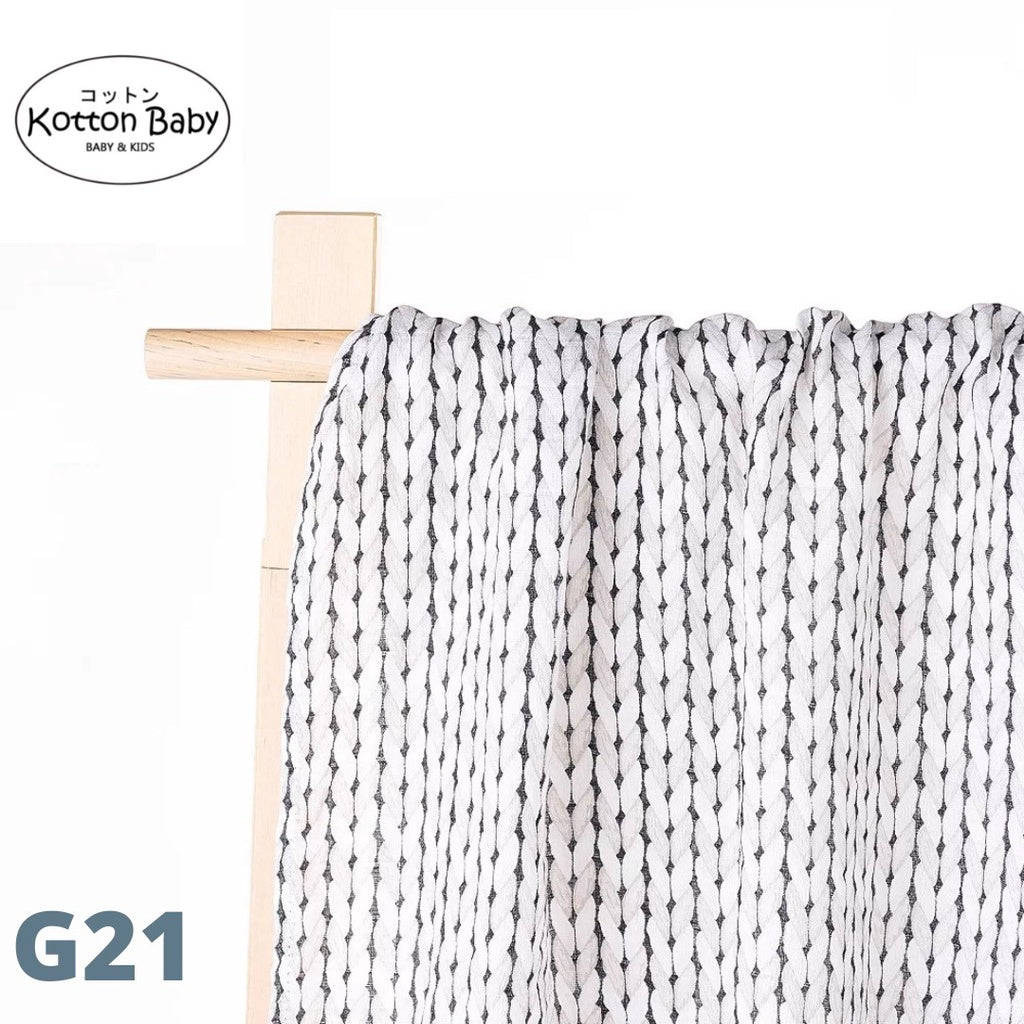 (120x110cm) Kain Bedong Muslin Bayi | Baby Swaddle Muslin Bamboo | Selimut Bayi Catalog G