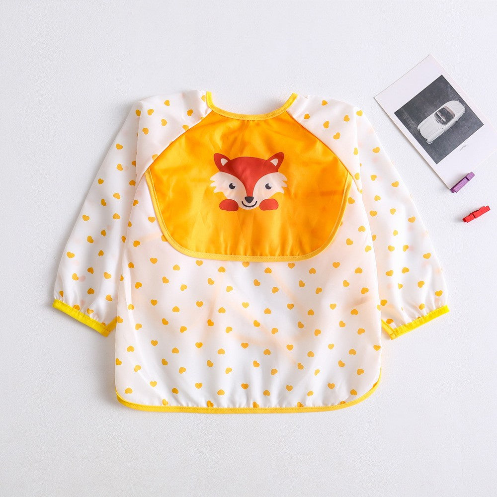 BIB BAYI BAJU BLW LENGAN PANJANG / BABY SILICONE CELEMEK MAKAN MPASI / SLABBER / TATAKAN AIR LIUR DQIN DA catalog