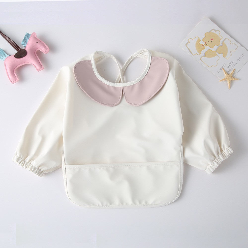 BIB BAYI BAJU BLW LENGAN PANJANG / BABY SILICONE CELEMEK MAKAN MPASI / SLABBER / TATAKAN AIR LIUR DQIN DC catalog