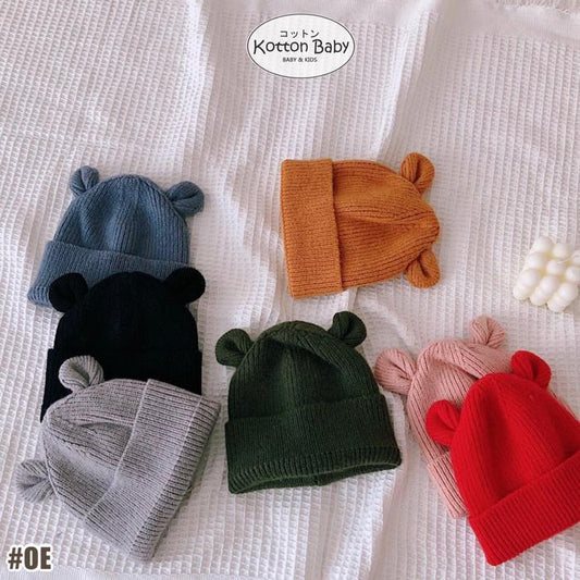 0-3 thn || Topi Bayi Newborn Anak Polos Kupluk Karakter Emen OIMG OE