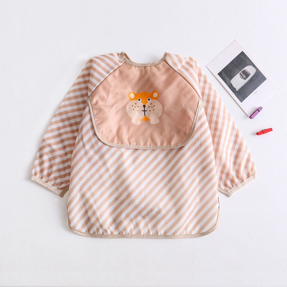 BIB BAYI BAJU BLW LENGAN PANJANG / BABY SILICONE CELEMEK MAKAN MPASI / SLABBER / TATAKAN AIR LIUR DQIN DA catalog